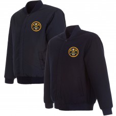 Куртка на кнопках Denver Nuggets JH Design Reversible Front Embroidered Wool - Navy