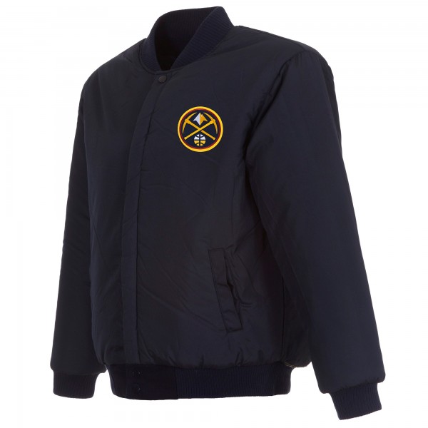 Куртка на кнопках Denver Nuggets JH Design Reversible Front Embroidered Wool - Navy