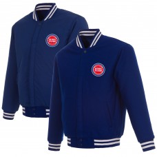 Куртка на кнопках Detroit Pistons JH Design Reversible Embroidered Wool - Royal