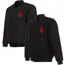 Куртка на кнопках Houston Rockets JH Design Reversible Front Embroidered Wool - Black