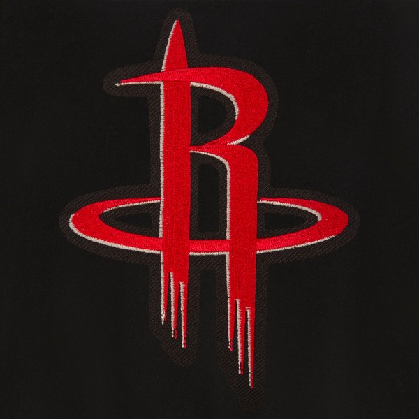 Куртка на кнопках Houston Rockets JH Design Reversible Front Embroidered Wool - Black