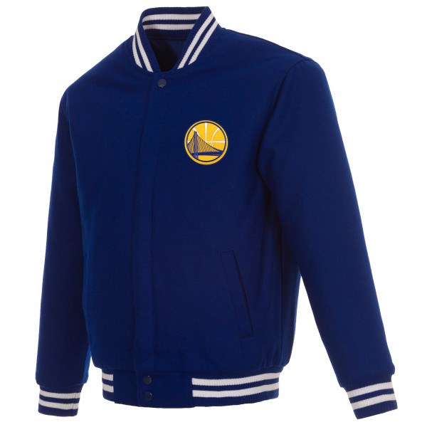Куртка на кнопках Golden State Warriors JH Design Reversible Embroidered Wool - Royal