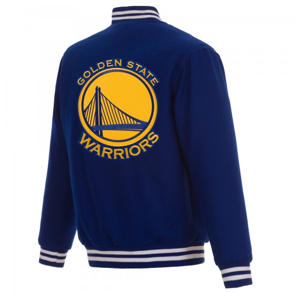 Куртка на кнопках Golden State Warriors JH Design Reversible Embroidered Wool - Royal