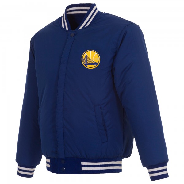 Куртка на кнопках Golden State Warriors JH Design Reversible Embroidered Wool - Royal