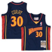 Малышам Golden State Warriors Stephen Curry Mitchell & Ness Navy Historic Logo Jersey