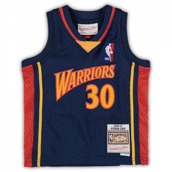 Малышам Golden State Warriors Stephen Curry Mitchell & Ness Navy Historic Logo Jersey