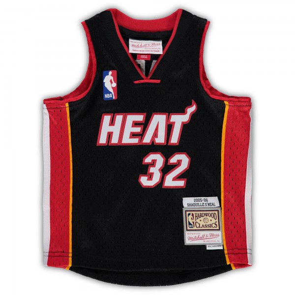 Малышам Miami Heat Shaquille ONeal Mitchell & Ness Black 2005/06 Hardwood Classics Retired Player Jersey