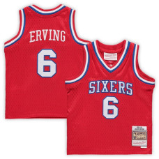 Джерси для малыша Philadelphia 76ers Julius Erving Mitchell & Ness Red 1982/83 Hardwood Classics Retired