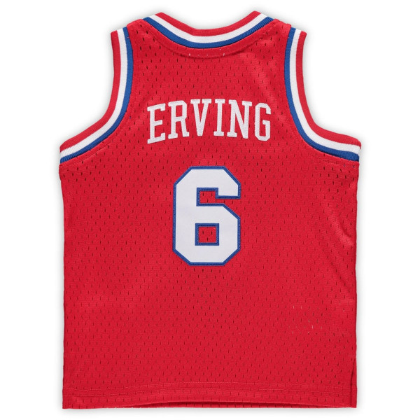 Джерси для малыша Philadelphia 76ers Julius Erving Mitchell & Ness Red 1982/83 Hardwood Classics Retired