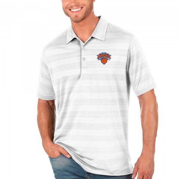 Футболка поло New York Knicks Antigua - White - спортивная одежда НБА