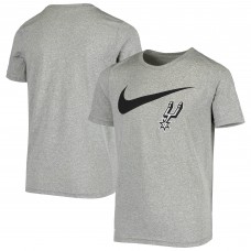 Детская футболка San Antonio Spurs Nike Swoosh Logo Legend Performance - Heathered Gray