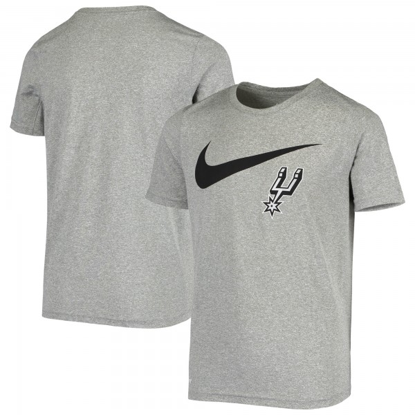 Детская футболка San Antonio Spurs Nike Swoosh Logo Legend Performance - Heathered Gray