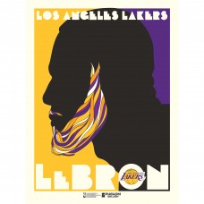 Los Angeles Lakers LeBron James Phenom Gallery Limited Edition 18 x 24 Push Glass Serigraph Poster Art Print