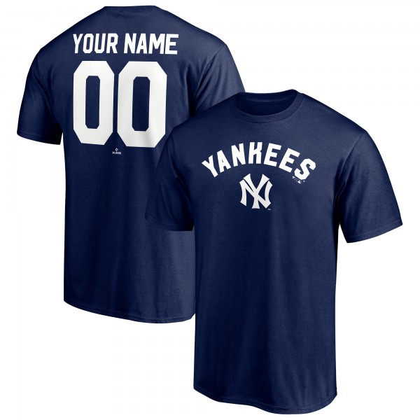 New York Yankees Navy Cooperstown Winning Streak Personalized Name & Number T-Shirt