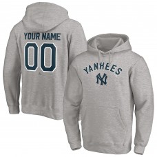 Толстовка New York Yankees Heathered Gray Cooperstown Winning Streak Alternate Personalized Name & Number