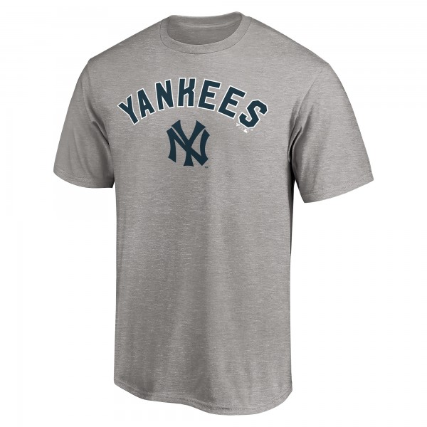 New York Yankees Heathered Gray Cooperstown Winning Streak Alternate Personalized Name & Number T-Shirt