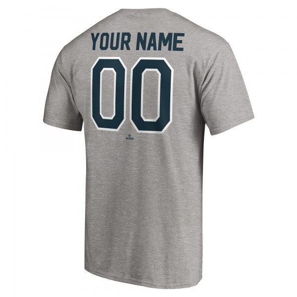 New York Yankees Heathered Gray Cooperstown Winning Streak Alternate Personalized Name & Number T-Shirt