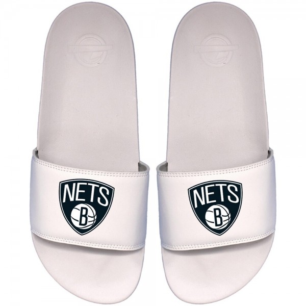 Шлепки Brooklyn Nets ISlide Primary Motto - White