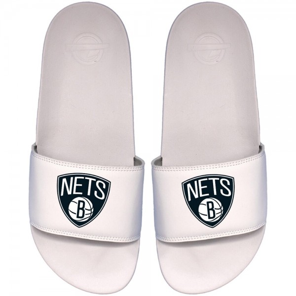 Шлепки Youth Brooklyn Nets ISlide White Primary Motto