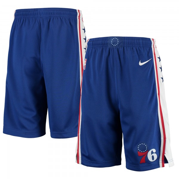 Детские шорты Philadelphia 76ers Nike 2020/21 Swingman - Icon Edition - Royal - атрибутика NBA