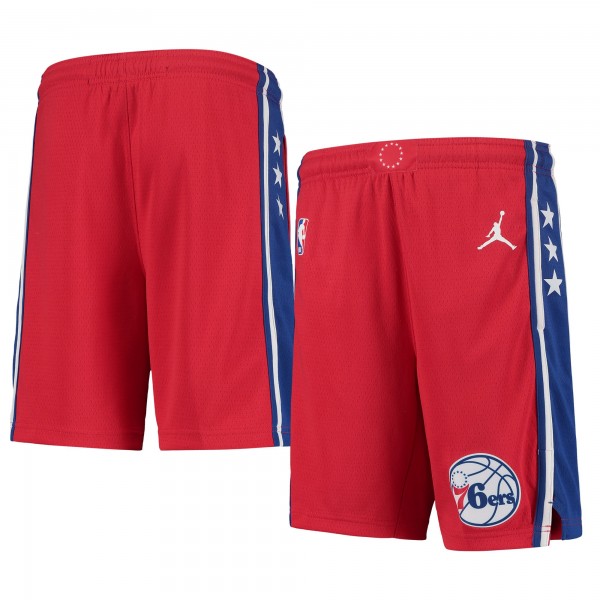 Детские шорты Philadelphia 76ers Jordan Brand 2019/20 Swingman Performance - Statement Edition - Red - атрибутика NBA