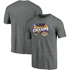 Футболка Los Angeles Lakers 2020 NBA Finals Champions Saved By The Buzzer Tri-Blend - Heather Gray