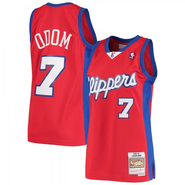 Игровая майка Lamar Odom LA Clippers Mitchell & Ness 2000/01 Hardwood Classics Swingman - Statement Edition - Red - оригинальная джерси НБА