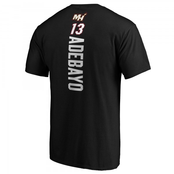 Футболка Bam Adebayo Miami Heat Playmaker Name & Number - Black