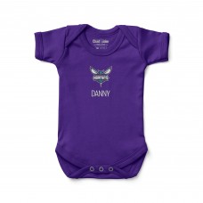 Малышам Charlotte Hornets Purple Personalized Team Logo Bodysuit