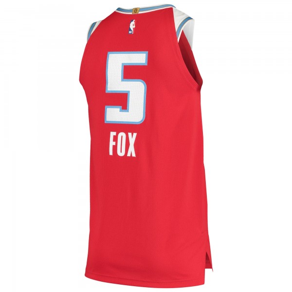 Игровая джерси DeAaron Fox Sacramento Kings Nike Authentic Badge - City Edition - Red