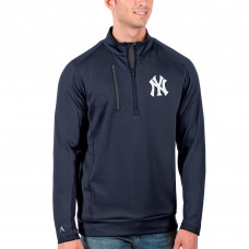 Толстовка на короткой молнии New York Yankees Antigua Generation - Navy/Gray