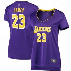 Игровая майка LeBron James Los Angeles Lakers Women's Fast Break Replica - Statement Edition - Purple