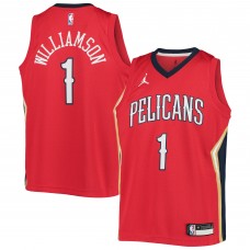 Детская игровая майка Zion Williamson New Orleans Pelicans Jordan Brand 2020/21 Swingman - Statement Edition - Red