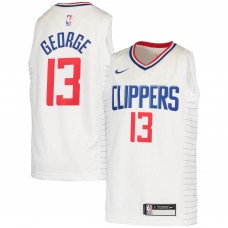 Игровая форма  Paul George LA Clippers Nike Youth 2020/21 Swingman - Association Edition - White