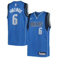 Детская игровая майка Kristaps Porzingis Dallas Mavericks Nike 2020/21 Swingman - Icon Edition - Blue