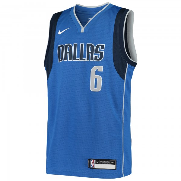 Детская игровая майка Kristaps Porzingis Dallas Mavericks Nike 2020/21 Swingman - Icon Edition - Blue - баскетбольная джерси NBA