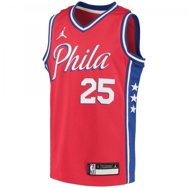 Игровая форма  Ben Simmons Philadelphia 76ers Jordan Brand Youth 2020/21 Swingman Player - Statement Edition - Red