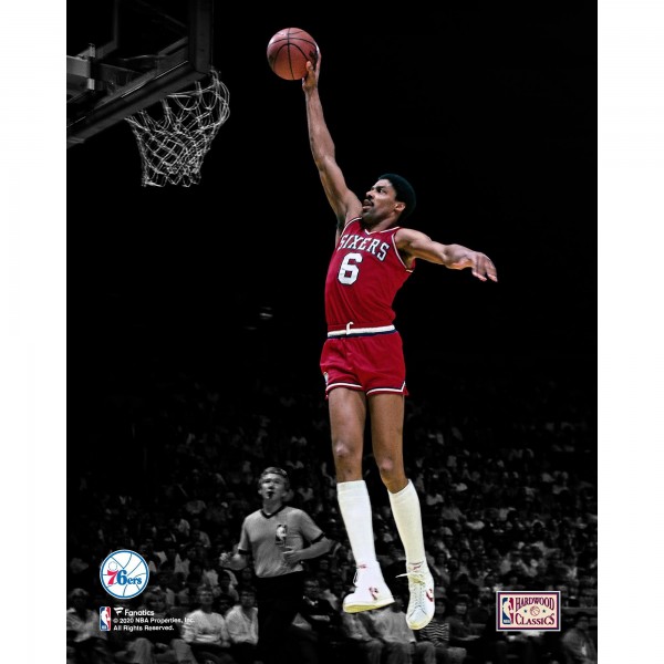 Unsigned Philadelphia 76ers Julius Erving Fanatics Authentic Rising for Dunk Spotlight Photograph