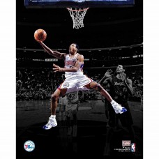 Unsigned Philadelphia 76ers Allen Iverson Fanatics Authentic Reverse Layup Spotlight Photograph