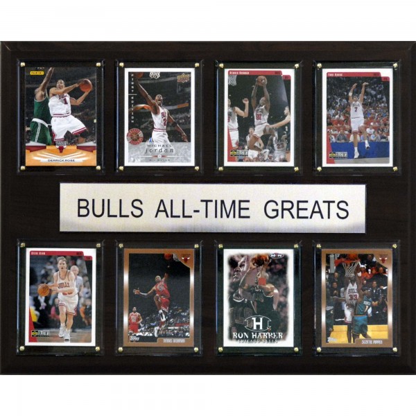 Chicago Bulls 12 x 15 All-Time Greats Plaque
