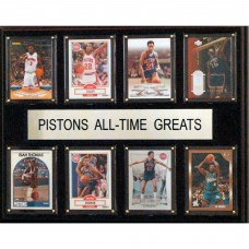 Detroit Pistons 12 x 15 All-Time Greats Plaque