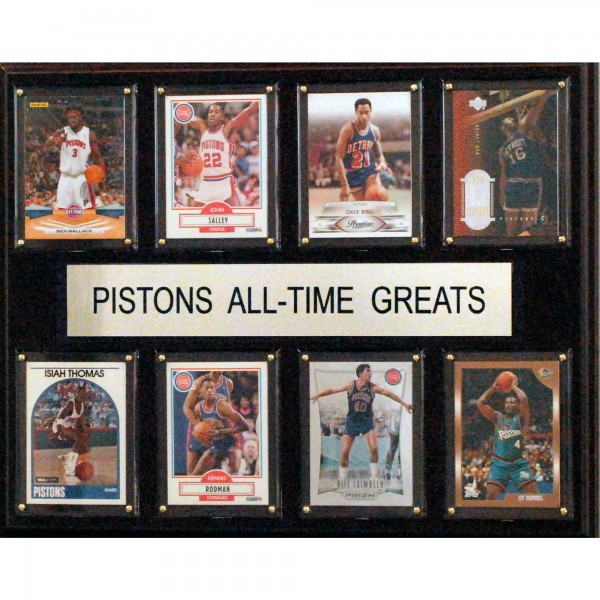Detroit Pistons 12 x 15 All-Time Greats Plaque
