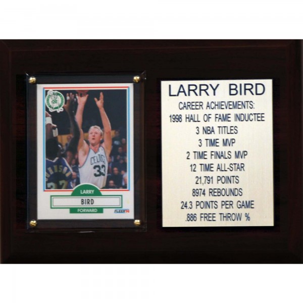 Boston Celtics Larry Bird 6 x 8 Plaque