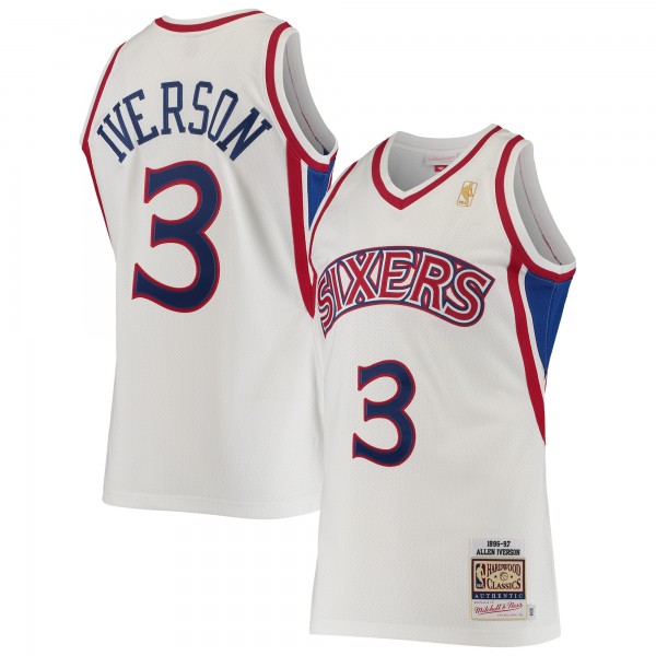 Игровая форма  Allen Iverson Philadelphia 76ers Mitchell & Ness Hardwood Classics Authentic - White