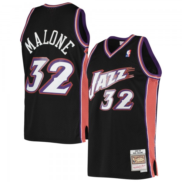 Игровая форма Karl Malone Utah Jazz Mitchell & Ness 1998-99 Hardwood Classics Swingman - Black
