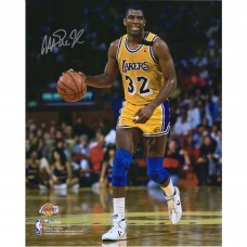 Autographed Los Angeles Lakers Magic Johnson Fanatics Authentic 16 x 20 Dribbling In Gold Photograph