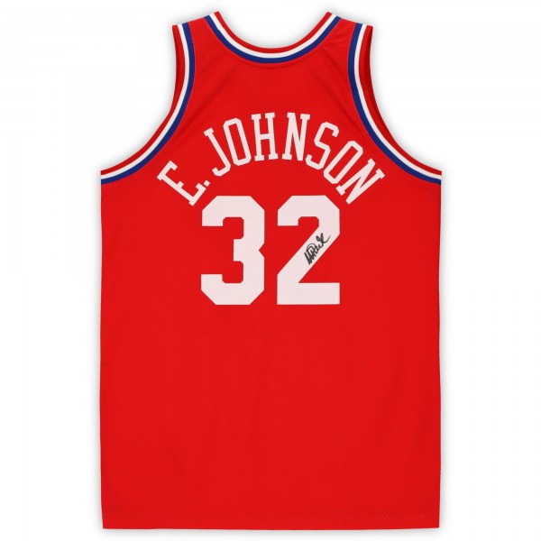 Игровая джерси Magic Johnson Los Angeles Lakers Fanatics Authentic Autographed Red Mitchell and Ness 1991 All-Star Game Authentic