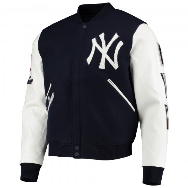 Кофта на молнии New York Yankees Pro Standard Varsity Logo - Navy/White