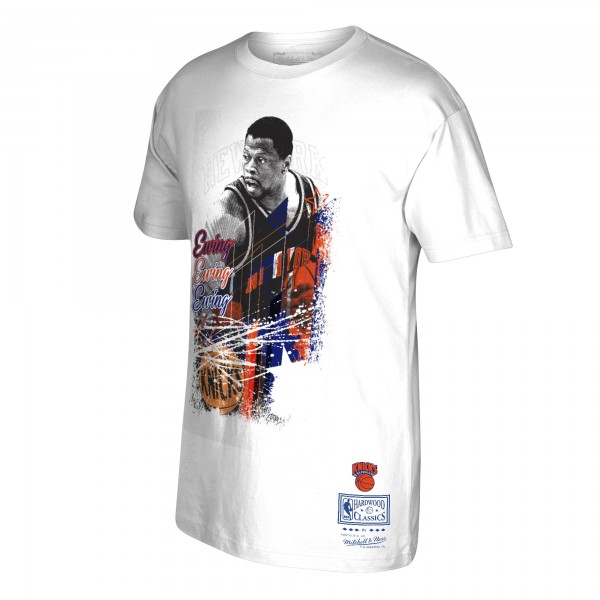 Футболка Patrick Ewing New York Knicks Mitchell & Ness Player Burst - White
