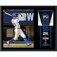 Los Angeles Dodgers Mookie Betts Fanatics Authentic 12 x 15 2020 MLB World Series Champions Sublimated Plaque